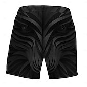billiga Djur &amp; Fåglar-Herr Djur 3D Print 3D-utskrift Badshorts Boardshorts Medium Midja Mode Streetwear Designer Ledigt Dagligen Helgdag Ficka Snörning Elastisk midja Designer Kläder