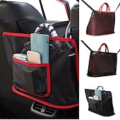 お買い得  収納＆整理-車用ネットポケットハンドバッグホルダー、追加の収納スペースオーガナイザー、安全 &amp;邪魔にならない運転、簡単な取り付け、標準アームレストにフィット、オックスフォード生地 &amp;メッシュ、黒/赤