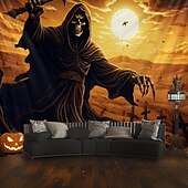 tanie Dekoracja Halloween-dekoracje halloween dziewczyna duch wiszący gobelin sztuka ścienna duży gobelin dekoracja ścienna tło zdjęcia koc zasłona dom sypialnia salon