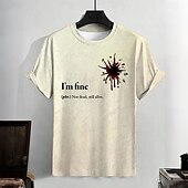 abordables T-shirts amusants pour hommes-Homme Taches de sang Sombre T shirt Manche Courte T-shirt 3D effet Col Ras du Cou Chemise Design Carnaval Soirée Plein Air Kaki Eté Printemps Vêtement Tenue S M L XL XXL XXXL