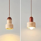 cheap Island Lights-LED Pendant Light Warm White  1-Light Nordic Vintage Stone Hanging Light Restaurant Bar Chandelier Single Head Hanging Lamp for Corridor Aisle Lighting Fixtures 85-265V