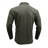 preiswerte Klassisches Poloshirt für Herren-Herren Golfhemd Golfpolo Arbeit Casual Kargen Langarm Basic Modern Farbblock Patchwork Taste Frühling &amp; Herbst Regular Fit Wein Schwarz Armeegrün Königliches Blau Dunkelgrau Braun Golfhemd