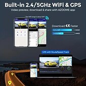 cheap Car DVR-4K Ultra HD 3-Channel Car Recorder 2K1080P1080P inside front and rear 3.19-inch IPS screen Super Night Vision Built-in 5G WiFi and GPS Rear Camera Mirror Flip Function 24-Hour Parking Mode