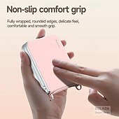 お買い得  サムスン用ケース-電話 ケース 用途 サムスンのギャラクシー Zフリップ6 Z Flip 5 バックカバー ワイヤレス充電をサポート リストストラップ付き 黄ばんでいない PC メタル PUレザー