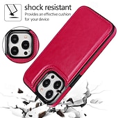 economico Cover per iPhone-telefono Custodia Per iPhone16 iPhone 15 Pro Max Plus iPhone 14 13 12 11 Pro Max Plus Mini SE Per retro Con supporto A calamita Slot per schede Retrò TPU pelle sintetica