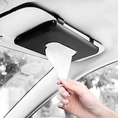economico Parasole e aletta parasole per auto-porta fazzoletti per visiera auto in pelle sintetica con tovagliolo 1 pz