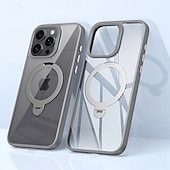 お買い得  iPhone用ケース-電話 ケース 用途 iPhone 16 iPhone 15 プロマックスプラス iPhone 14 13 12 Pro Max Plus バックカバー スタンド付き クリア 耐衝撃 TPU メタル