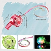cheap Novelties-LED Light up Whistle Glow Whistles Flashing Noisemaker Whistles Lanyard Necklace Glow in the Dark Wedding Birthday Party