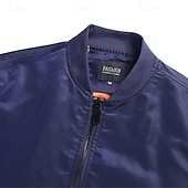 preiswerte Herrenjacken &amp; Herrenmäntel-Herren Bomberjacke übergangsjacke Ausgehen Tasche Frühling &amp; Herbst Einfach Klassisch Stehkragen Regulär Schwarz Gelb Rot Königliches Blau Hellgrau Jacken