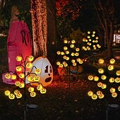 voordelige Buiten- en tuinpresentaties-halloween buiten zonne-pompoen gazonverlichting verlicht pompoen jack o lantaarn tuindecoratie waterdichte pompoen staaklamp halloween grafsteen tuin gazon binnenplaats loopbrug decor straatlantaarn 1pc