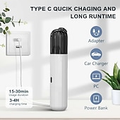 cheap Vacuum Cleaners-Car Vacuum Portable Handheld Vacuum Cleaner 4-in-1 Compact Vacuum for Car Cleaning Electric Mini Vacuum with 3 Nozzles