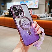 Χαμηλού Κόστους iPhone Θήκες-τηλέφωνο tok Για iPhone 16 iPhone 15 14 Pro Max Plus iPhone 13 12 11 Pro Max Πίσω Κάλυμμα Θήκη μαγνητικής προσρόφησης Διαφανής με τον Lanyard Υποστήριξη ασύρματης φόρτισης Καρδιά Διαβάθμιση χρώματος