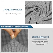 baratos Cobertura de Sofa-capa de chaise lounge capas de cadeira elásticas de luxo para sala de estar capa de chaise lounge com braço duplo capa de chaise lounge para quarto chaise tecido jacquard macio lavável à máquina