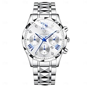 Χαμηλού Κόστους Ρολόγια Quartz-Ρολόι Quartz LONGBO Ανδρικό Μόδα Επιχειρηματικό Ρολόι Χεριού Λαμπερό Ημερολόγιο Αδιάβροχο Διακόσμηση Ρολόι Ατσαλιού