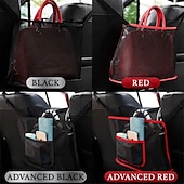 お買い得  収納＆整理-車用ネットポケットハンドバッグホルダー、追加の収納スペースオーガナイザー、安全 &amp;邪魔にならない運転、簡単な取り付け、標準アームレストにフィット、オックスフォード生地 &amp;メッシュ、黒/赤