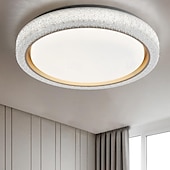 economico Lampade da soffitto con dimmer-Plafoniere a led dimmerabili 50 cm 1 luce moderna arte industriale circolare in metallo spazzolato semi incasso 42 w per cucina camera da letto soggiorno 220-240 v