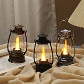 preiswerte Kerzenlicht-LED elektronisches Pferdelicht Kerzenlicht Retro kleine Öllampe elektronisches Kerzenlicht kreatives nostalgisches Windlicht Desktop-Ornament kleines Nachtlicht Festival Party dekorative Lichter 1St