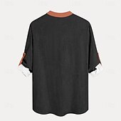 economico Modello etnico-Per uomo Etnico Camicia Camicia con bottoni Camicia Henley Manica lunga Vintage Informale Tribale Da mare Giornaliero Spiaggia Estate Inverno Primavera &amp; Autunno Colletto alla coreana Abbottonare