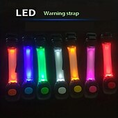 お買い得  キャンプ用ライトとランタン-夜間ランニングライトアームバンド1個 - ランニング、ウォーキング、ジョギング、サイクリング用の点滅モードを備えた視認性の高い反射LED安全バンド - 電池付き、ランダムカラー、調節可能、多用途