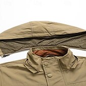 economico Giubbotti e cappotti da uomo-Per uomo Giacca da esterno Giacca cargo Giacca con cappuccio Giacca tattica Esterno Giornaliero Rimovibile Morbido Tasche multiple Primavera &amp; Autunno Liscio Informale Comodo Con cappuccio Standard
