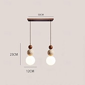 abordables Éclairages pour îlot-Lampe suspendue LED blanc chaud 11/50/70 cm 1/2/3 lumières créatives en pierre et bois mini lustre industriel suspendu en verre g9 lampe suspendue pour îlot de cuisine salle à manger chambre 85-265 V