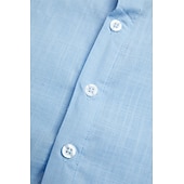cheap Vacation-Men&#039;s Shirt Linen Shirt Summer Shirt Beach Wear Button Up Shirt Plain Vacation Curise White Pink Light Blue Sleeveless Collar Summer Spring Clothing Apparel