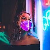  7 barevných světel obličejová maska LED svítící karnevalová dobíjecí záře světelná prachová maska pro party dance rave