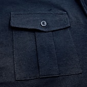 cheap Men&#039;s Classic Polo-Men&#039;s Polo Shirts Golf Shirt Work Casual Lapel Ribbed Polo Collar Short Sleeve Basic Modern Solid Color Patchwork Buttons Spring &amp; Summer Regular Fit Dark Gray Black White Burgundy Royal Blue Blue