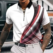 Miesten Geometrinen Vetoketjulliset poolopaidat Golfpaita Lyhythihainen Poolopaidat Kauluspaidat Business Casual Lomavaatteet Muodolliset vaatteet Festivaalivaatteet 3D-tulostus Quarter Zip Polo halpa Miesten geometrinen poolo-Miesten Geometrinen Vetoketjulliset poolopaidat Golfpaita Lyhythihainen Poolopaidat Kauluspaidat Business Casual Lomavaatteet Muodolliset vaatteet Festivaalivaatteet 3D-tulostus Quarter Zip Polo