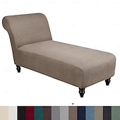 abordables Funda de sofá-Funda para chaise lounge sin brazos, funda elástica para sillón chaise longue, funda suave para sofá reclinable, protector de muebles para mascotas para dormitorio interior