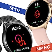 preiswerte Intelligente Armbänder-696 i101 Smartwatch 1.43 Zoll Smart-Armband Bluetooth Anruferinnerung Schlaf-Tracker Herzschlagmonitor Kompatibel mit Android iOS Damen Freisprechanlage Nachrichterinnerung IP 67 45mm Uhrengehäuse