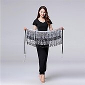 billige Magedanskostyme-magedans hip skjerf paljett dusk skjørt wrap glitrende kostyme for kvinner