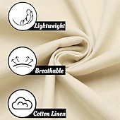 economico Strada-Per uomo Camicia camicia di lino Camicia popover Camicia estiva Camicia da spiaggia Liscio Informale Giornaliero Nero Blu Cachi Manica lunga A fascia Primavera estate Abbigliamento