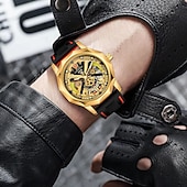 voordelige Mechanische Horloges-FORSINING Heren mechanische horloges Creatief Modieus Vrijetijdshorloge Polshorloge Automatisch opwindmechanisme WATERDICHT Decoratie Silicagel Horloge