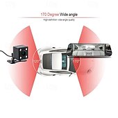 billige Bil-DVR-l1043 1080p hd bakkamera bil dvr 170 grader vidvinkel 4 tommer ips dash cam med nattsyn g-sensor parkeringsovervåking 4 infrarød led bilopptaker