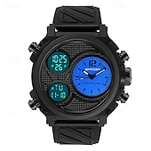 abordables Relojes digitales-Reloj Digital SANDA para Hombre Reloj Deportivo de Moda Cronómetro Luminiscente Reloj Alarma Reloj de Resina con Calendario