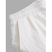 economico Classico-Per uomo Pantaloni di lino Pantaloni Pantaloni estivi Vita elastica Gamba dritta Alto aumento Tinta unica Comfort Traspirante Lunghezza intera Matrimonio Per eventi Festività Di tendenza Grigio verde