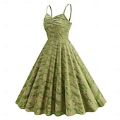 economico Vestiti-Giornata dell'indipendenza Anni 1950 Retrò Vintage Vestito Abito Swing Vestito Svasato Floreale Costume Per donna Mascherata Casual Quotidiano Addio al Nubilato Adulti Vestito Abiti per il ritorno