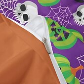 economico Set copripiumino-set copripiumino collezione halloween set 3 pezzi jack o lantern zucca super morbido delicato sulla pelle di lunga durata