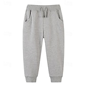 cheap Bottoms-Boys 3D Solid Color Pants Sweatpants Spring Fall Active Basic Kids 4 years+ Outdoor Sport Casual Regular Fit