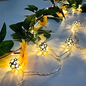 billige Batteridrevet-elegant bryllupsmottak fest led marokkansk mønster ball string lys, juledekorativt nattlys for julefestival, bryllup, fest og gårdsplass 1 stk.