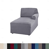 baratos Cobertura de Sofa-capa de chaise lounge capas de cadeira elásticas de luxo para sala de estar capa de chaise lounge com braço duplo capa de chaise lounge para quarto chaise tecido jacquard macio lavável à máquina
