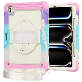 cheap iPad case-Tablet Case Cover For Apple iPad Air 11&quot;(2024) iPad Air 13&quot;(2024) iPad Pro 11&quot;(2024) iPad Pro 13&quot;(2024) Portable Handle Pencil Holder Camouflage Armor PC Silicone