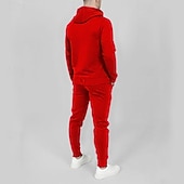 cheap Tracksuits-Men&#039;s Tracksuit Jogging Suit 2 Piece Full Zip Casual Fall Long Sleeve Breathable Soft Fitness Gym Workout Running Sportswear Activewear Color Block Dark Grey Black White