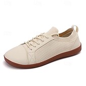 economico Sneakers da uomo-scarpe casual da uomo a piedi nudi – sneakers bianche leggere e traspiranti con lacci per camminare, viaggiare e il comfort quotidiano