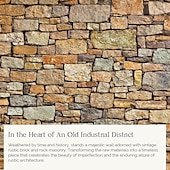 olcso táj kárpit-vintage fal tégla fal kárpit art dekor takaró függöny piknik terítő akasztó otthon hálószoba nappali kollégiumi dekoráció építészet vintage rusztikus szikla falazat