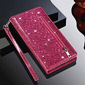 Недорогие Чехлы для Samsung-телефон Кейс для Назначение SSamsung Galaxy Z-сгиб 6 Z Fold 5 Z Fold 4 Z Fold 3 Кошелек для карт Магнитный Молния с ремешком на запястье Ретро ПК Кожа PU