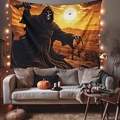 tanie Dekoracja Halloween-dekoracje halloween dziewczyna duch wiszący gobelin sztuka ścienna duży gobelin dekoracja ścienna tło zdjęcia koc zasłona dom sypialnia salon