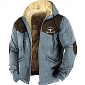 cheap Men&#039;s 3D Hoodies-Men&#039;s Color Block Cow Hoodie Hoodies Sweatshirt Zip Hoodie Long Sleeve Hooded Sweatshirt Hooded Daily 3D Print Holiday Vacation Going out Blue Brown Fleece Winter Designer