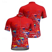  Homens Camisa para Ciclismo Gráfico Manga Curta Moto Camiseta Camisa / Roupas Para Esporte com 3 bolsos traseiros Ciclismo de Montanha Secagem Rápida Design Anatômico Capilaridade Respirável Esportes